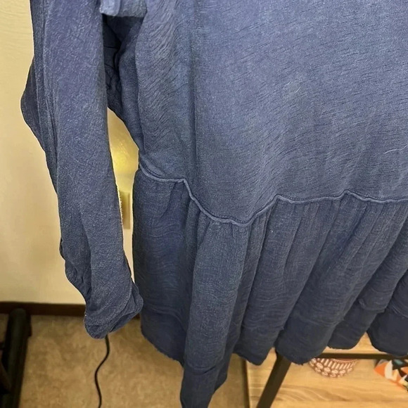 ALTER’D State NWT Mixed Media Navy Top - Picture 3 of 5